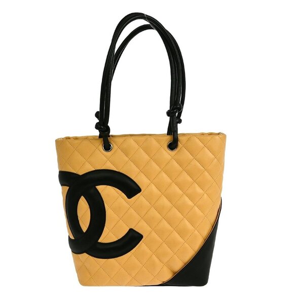 Chanel Beige Calfskin Cambon Ligne Tote Handbag KQ00072 - Picture 1 of 9